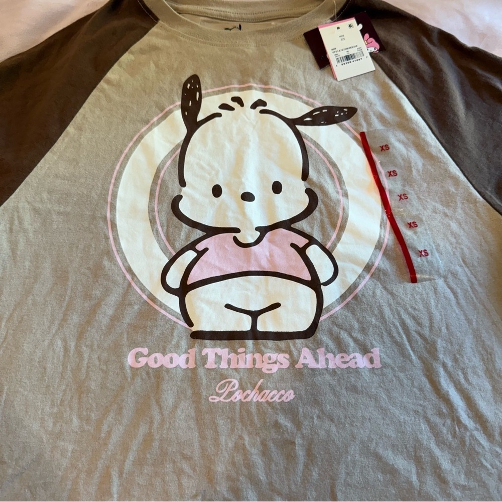 Sanrio pochacco Brown and Pink Short Sleeve Tee - Picture 3 of 11